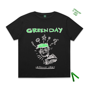 greenday绿日乐队欧美街头嘻哈朋克，摇滚风情侣，短袖t恤男宽松上衣