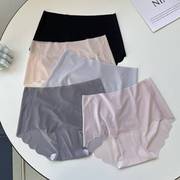 三木子自制夏季2023冰丝，凉感内裤少女，粉色三角裤打底裤学生