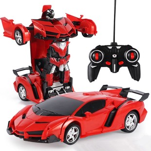 问陆变形(陆变形)遥控汽车金刚机器人可充电网，红儿童玩具车男孩子生日礼物