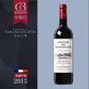 法国波尔多aoc红葡萄酒中级庄金庄，古堡原瓶进口干红酒2015年750ml