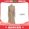韩国直邮KARRA 时尚套装 KARRA 领子肩章捏褶连衣裙+腰带套装 K