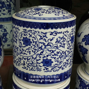 景德镇陶瓷器青花瓷大号，茶叶罐普洱七子饼茶，盒米缸米桶茶饼罐