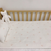 新生儿宝宝褥垫四季纯棉小床单，床笠韩式绗缝，床褥加厚垫子可定制