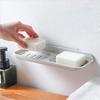 香皂盒吸盘壁挂式家用创意沥水皂托免打孔卫生间罩盒双层肥皂盒架