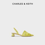 CHARLES&KEITH女鞋CK1-60580231女士编织后绊带尖头凉鞋