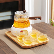 水果茶壶茶杯套装玻璃花茶壶，蜡烛加热底座，多功能电煮茶炉下午茶具