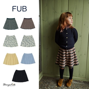 Shinyee▲FUB aw23儿童针织半身裙羊毛格子裙半裙