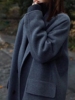 2023秋冬季双面，零羊绒大衣女中长款高端韩版茧型，毛呢外套小个