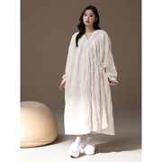「加厚加绒」女士睡袍日式和服秋冬季睡衣保暖珊瑚绒浴袍晨袍
