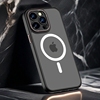 适用苹果15promax手机壳磁吸充电iPhone14plus磨砂透明13pro撞色边框12pormax15p高级感pmax全包外壳pm套
