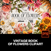 120款欧式复古宫廷，手绘鲜花植物古典花卉，插图插画png免抠图片素材