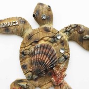 牙买加创意旅游纪念立体海龟，贝壳手工彩绘，装饰工艺品摆件壁挂摆设