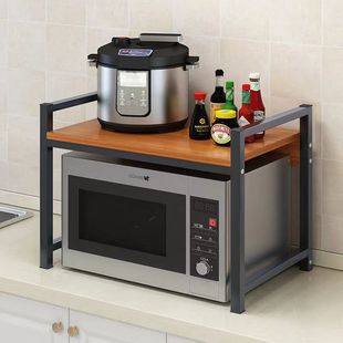 厨房置物架多层家用台面储物架烤箱微波炉收纳多功能，桌面整理架子