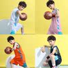 篮球服套装定制男暑期训练营小孩女生篮球衣校园运动比赛印号橙色