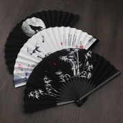 林扇子(林扇子)7寸折扇，男女款随身复古风典，丝绸手工水墨中国风烤漆