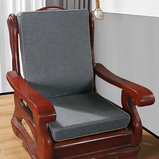 老式实木沙发垫带靠背木质中式红木联邦春秋椅子高密度海绵垫坐垫