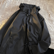 山系机能防晒衣男夏季超薄款黑色冲锋衣外套户外速干大码夹克