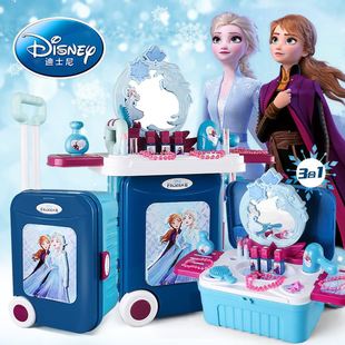 正版授权儿童化妆品彩妆盒套装，女孩梳妆台公主，冰雪奇缘过家家玩具
