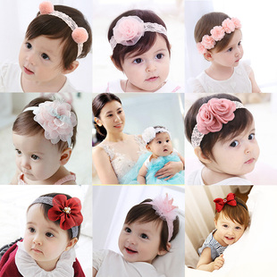 宝宝发带韩国女婴公主0-3岁头饰婴儿蕾丝护卤门儿新生的夏天周岁