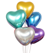 10寸爱心形金属气球加厚派对婚礼结婚婚房男女友生日装饰场景布置