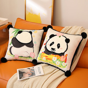 可爱熊猫抱枕沙发客厅护腰靠垫，2023网红飘窗装饰靠枕床头靠背