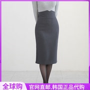 高级感ol通勤半身裙，高腰韩国2024春秋灰色，包臀西装裙
