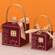 结婚糖盒婚礼喜糖盒子空盒，创意中式高端手提礼盒婚庆糖果喜糖袋子