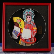 北京特色礼物京剧脸谱镜框摆件桌面泥塑人物装饰品泥人张单位