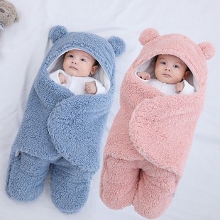 婴儿衣服冬天抱被纯棉，加厚防惊吓襁褓冬款宝宝，外出包被刚出生冬装