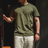 320G重磅T恤男纯色短袖全棉阿美咔叽圆领打底衫美式复古基本款T