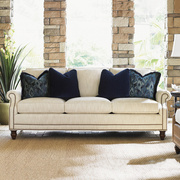 美式乡村布艺沙发三人位组合小户型，客厅法式简约科技，布乳胶(布乳胶)定制