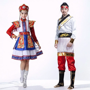 出租2023男女蒙古族演出服装内蒙古舞蹈服饰少数民族蒙古袍服