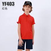 儿童尔夫球夏秋高男童YF40装短袖恤服青少年服装透气衣季服