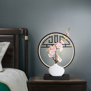 新中式台灯床头灯卧室公主房花朵，摆件家居饰品带灯光客厅书桌台灯