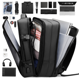 马可·莱登商务双肩包男士(包男士)出差旅行背包，旅游通勤电脑包大容量书包