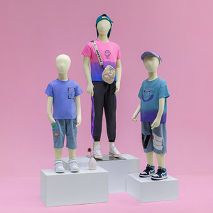 童装店软体儿童模特道具全身，假人模特架，婴儿男女小孩服装店展示架