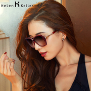海伦凯勒太阳镜女潮偏光墨镜大框方框圆脸明星，同款防紫外线眼镜
