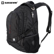 瑞士军suissewin双肩包商务(包商务，)大容量电脑背包中学生书包户外包包
