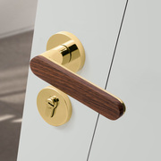 新中式室内卧室磁吸静音门锁房门锁实木门把手家用分体锁门锁