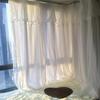 韩式公主风蕾丝ins窗帘，白色约成品客厅卧室窗纱定制