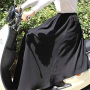 骑电动摩托车挡风被挡腿两穿防走光半身裙，大码一片式防晒裙子