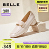 百丽通勤乐福鞋秋季女鞋子商场高跟鞋真皮单鞋BZ520CA3