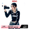 SPAO韩国同款2024春季女士休闲时尚潮流长袖V领T恤SPLWE23G51