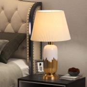 美式复古陶瓷台灯床头灯房间奢华装饰主卧欧式调光温馨灯饰灯具