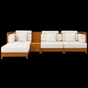 筑家东南亚风格全实木沙发组合客D厅新中式白蜡木泰式槟榔色家具