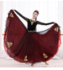 新疆舞蹈练习裙套维族舞艺考演出服装维吾尔族服饰双层大摆裙