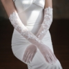 wg067婚纱手套超仙白色优雅长款蕾丝婚纱礼服，晚宴新娘手套