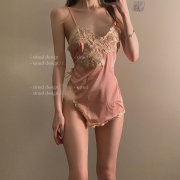 性感睡衣女款夏季2023春秋季蕾丝吊带冰丝，睡裙情趣雅典娜短裙