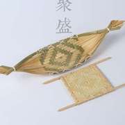 手工小竹篮竹制品工艺品托盘，欧式创意船形摆盘装饰收纳盘竹编小船