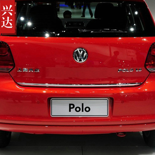 适用于2011-18款上汽大众，polo不锈钢后备箱门边亮条波罗尾门饰条